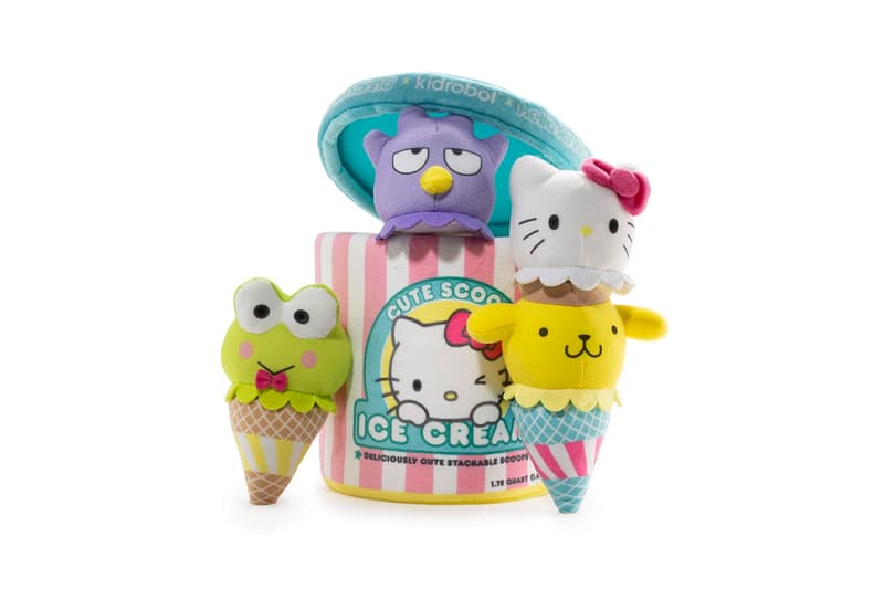 sanrio kidrobot plush toy ice cream hello kitty Badtz-Maru Keroppi Pompompurin