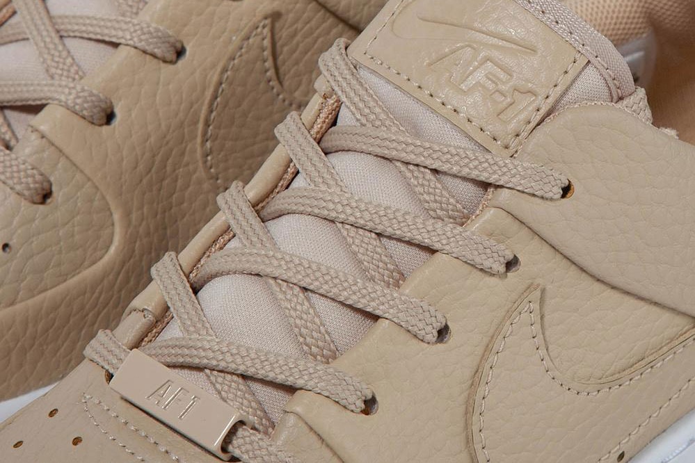 Nike Air Force 1 Sage Low Desert Ore Nude Leather Sneaker