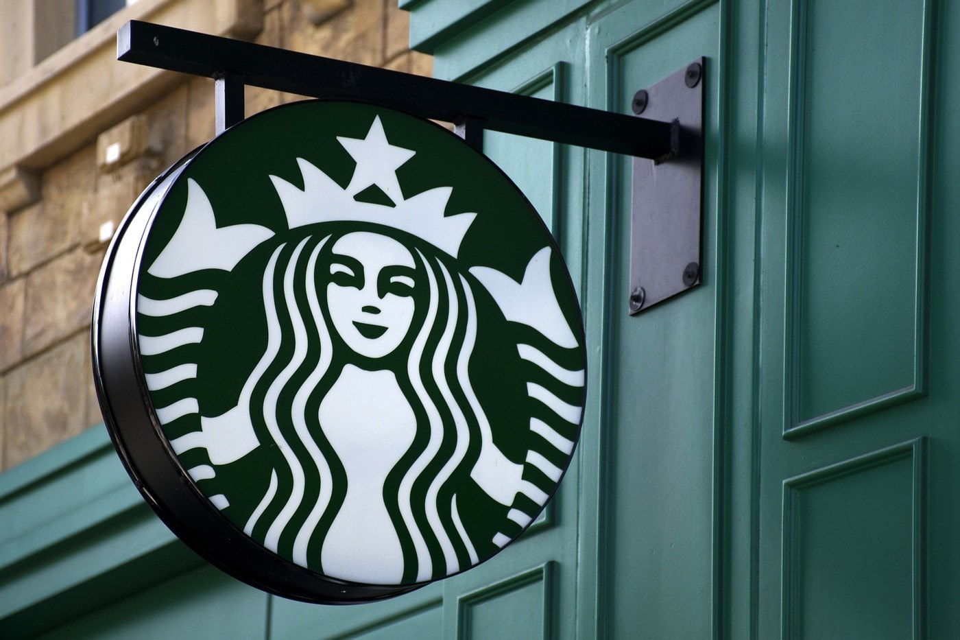 Starbucks Sign Green Black White