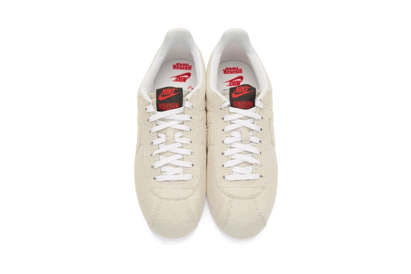 Stranger Things x Nike Air Tailwind 79 Cortez Release Drop Sneaker Shoe Beige White Laces Branding