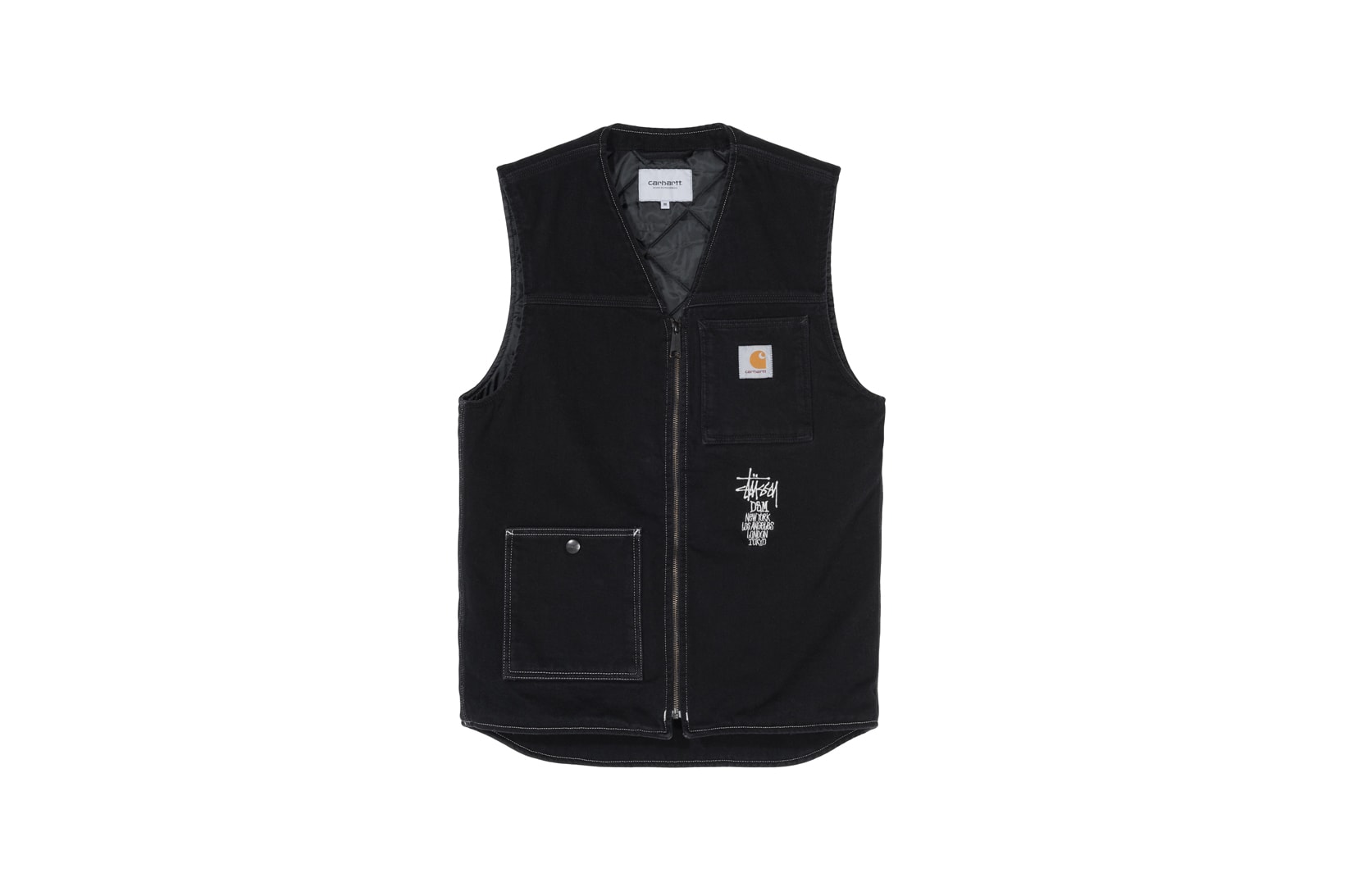 Stussy x Carharrt WIP x Dover Street Market Collaboration Vest Black