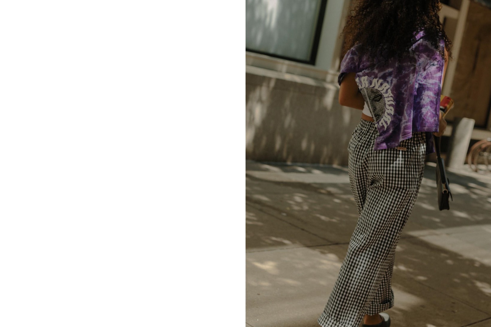 The Concept NY Summer Editorial Shirt White Long Sleeved Tee Purple