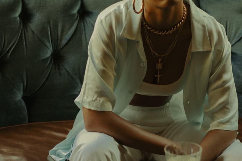 The Concept NY Summer Editorial Shirt Blue Sports Bra White