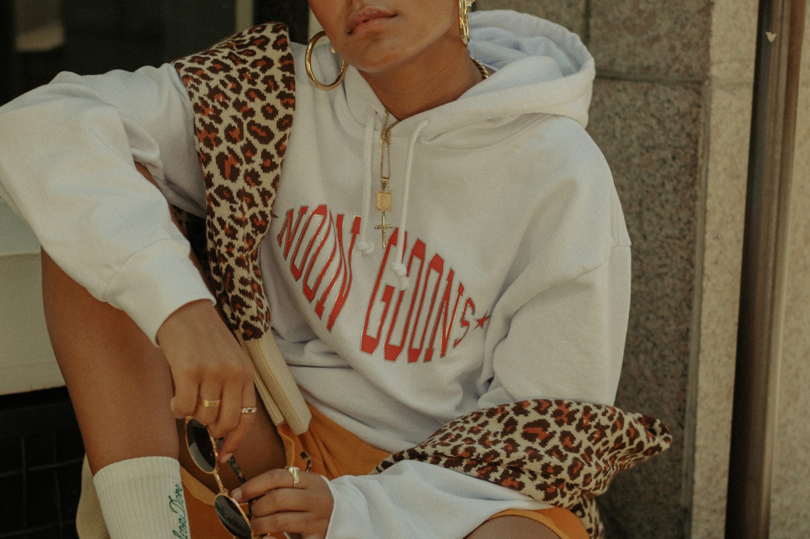 The Concept NY Summer Editorial Hoodie Grey Sweater Brown
