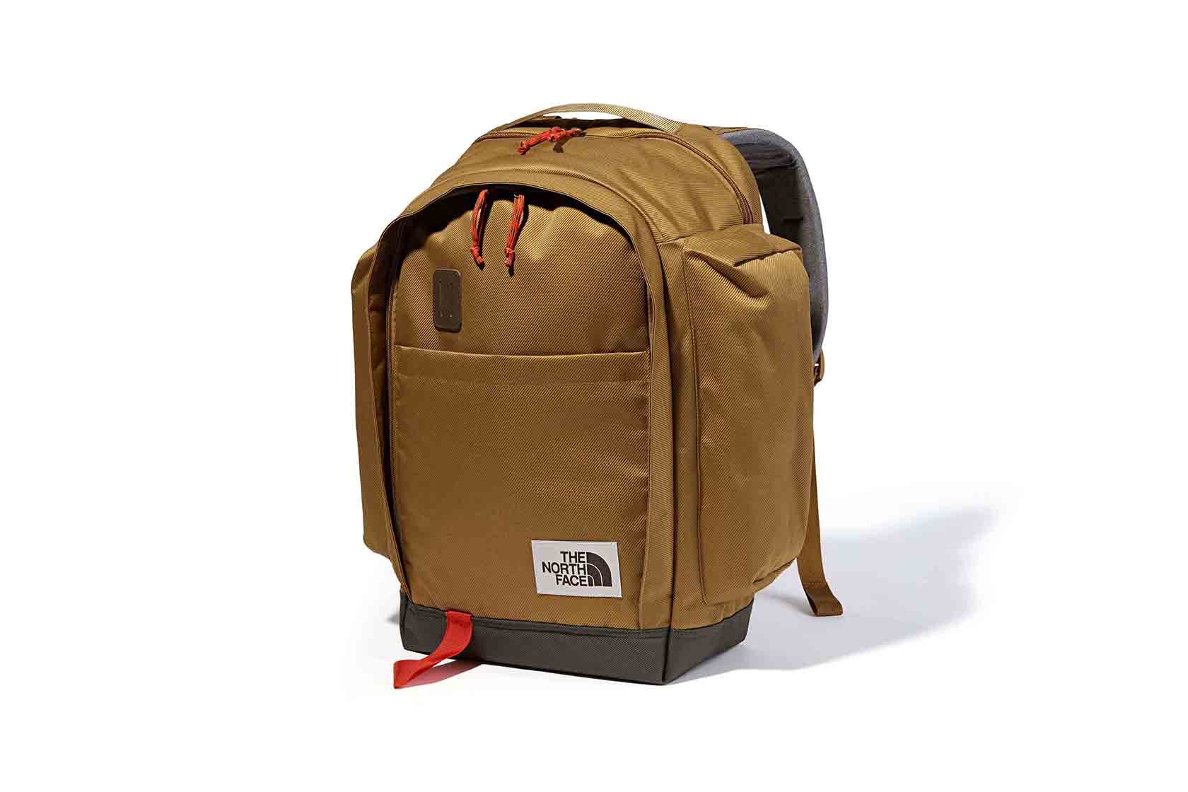 the north face back to school heritage brown backpack