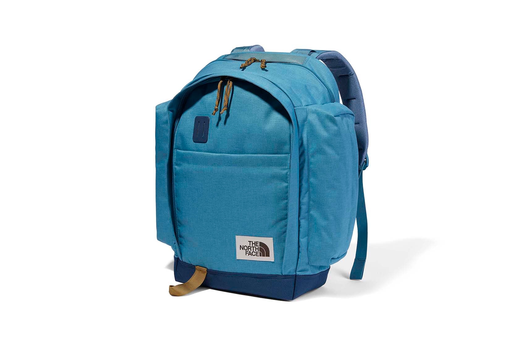 the north face back to school heritage blue backpack