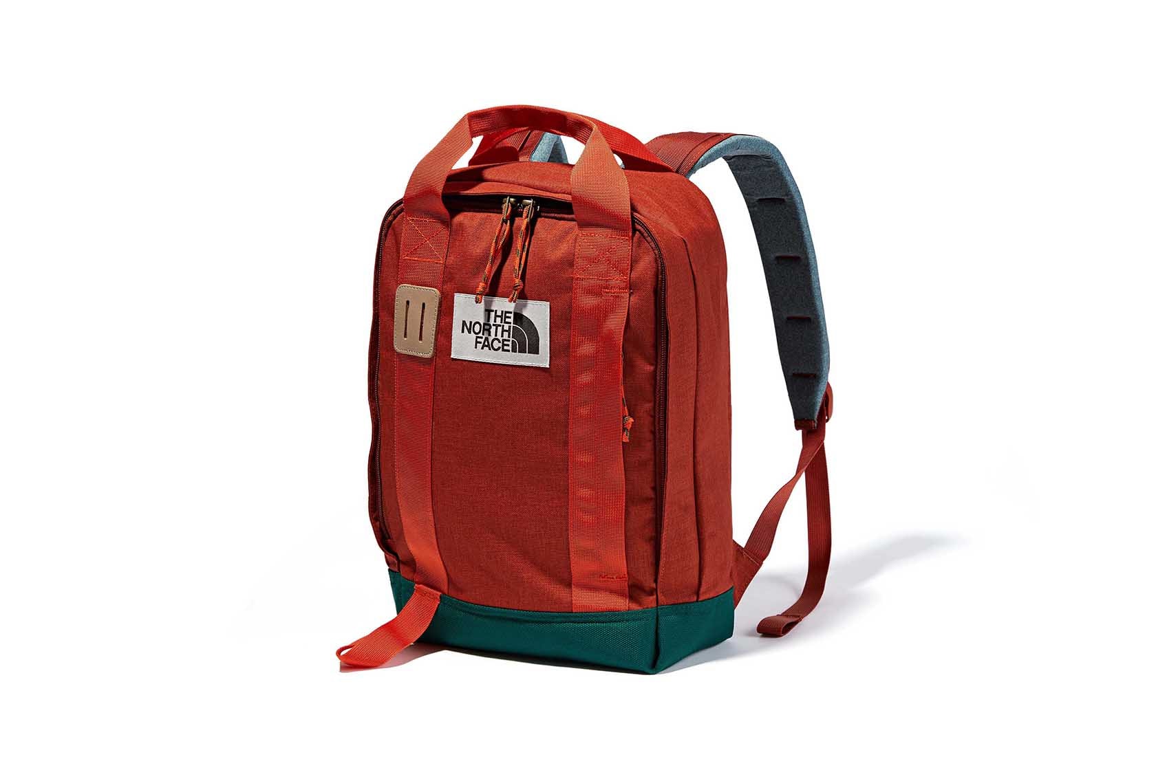 the north face back to school heritage red backpack
