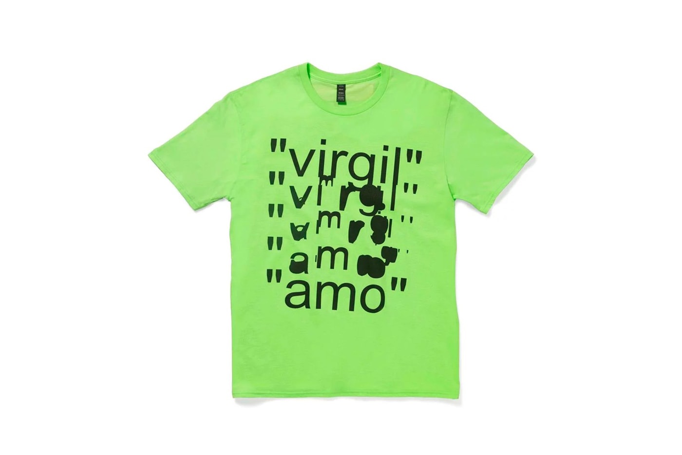 Virgil Abloh x MCA Chicago Figures of Speech Neon Collection T Shirt Green