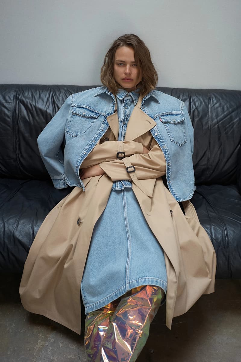 wardrobe.nyc levi's collab denim release 04 trench coat jacket