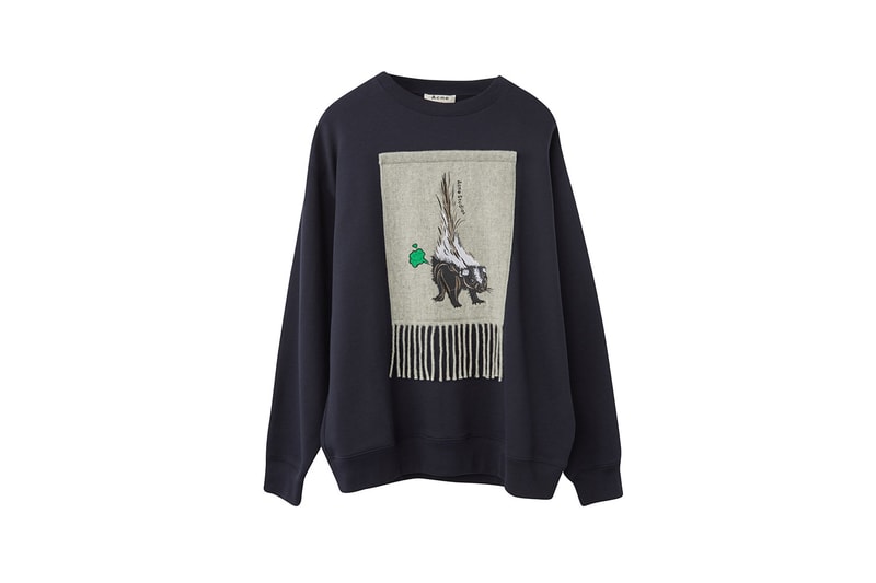 acne studios animal embroidery unisex collection fall winter sweatshirts hoodies scarves 