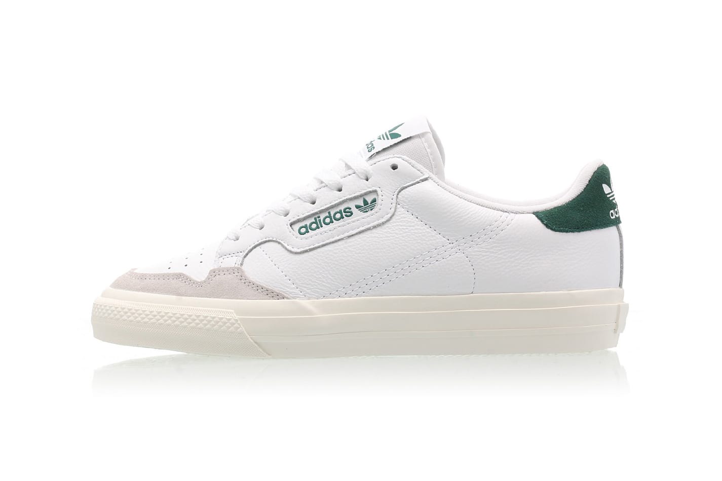 adidas white shoes green logo