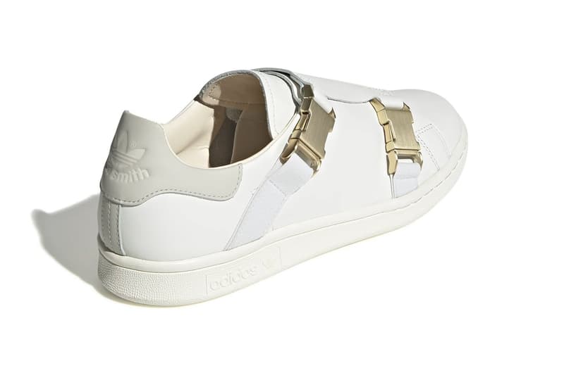 adidas originals stan smith gold buckle white running off raw sneakers shoes minimalist