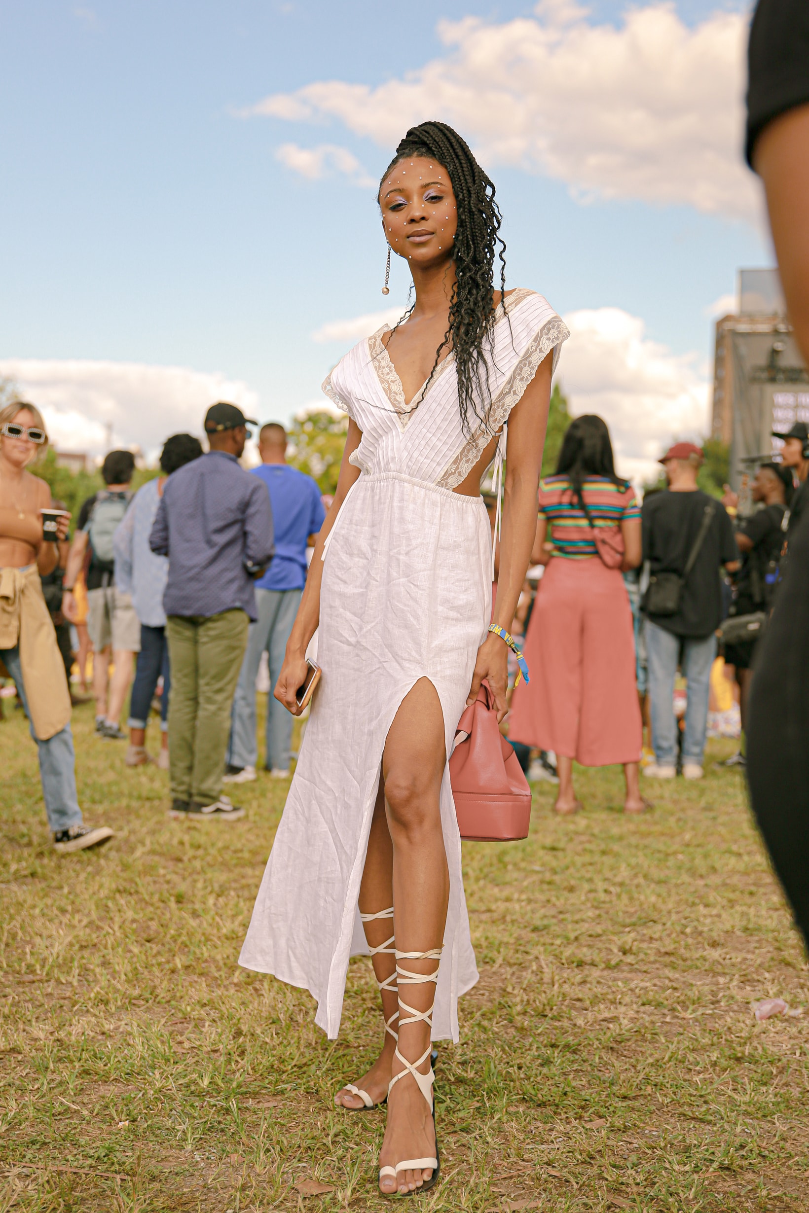Afropunk 2019 Festival Street Style Dress White