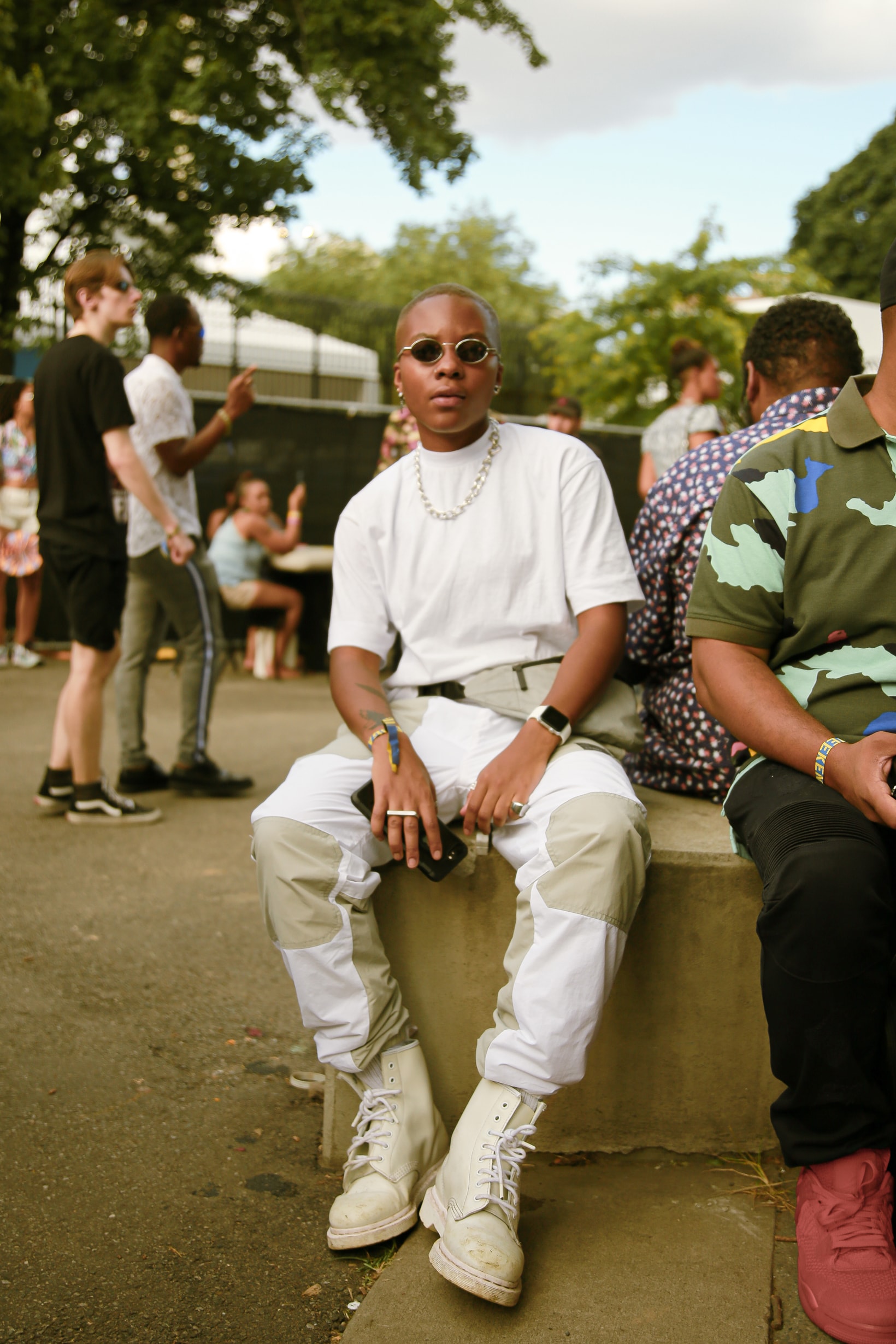 Afropunk 2019 Festival Street Style Top Pants White