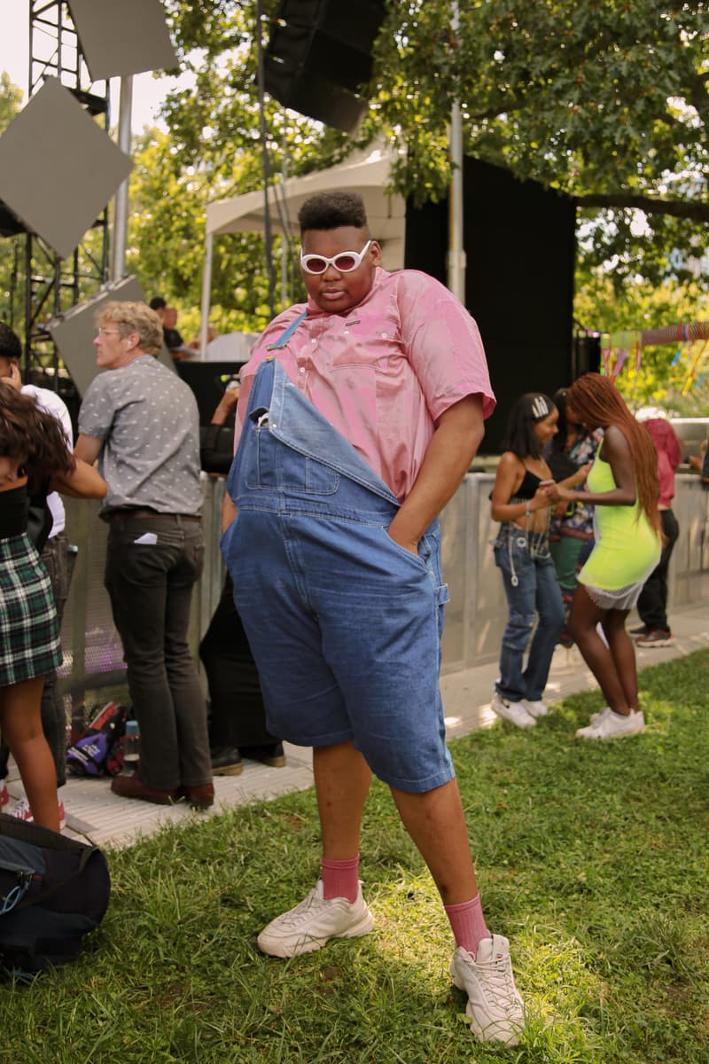 Afropunk 2019 Festival Street Style Top Pink Overalls Blue