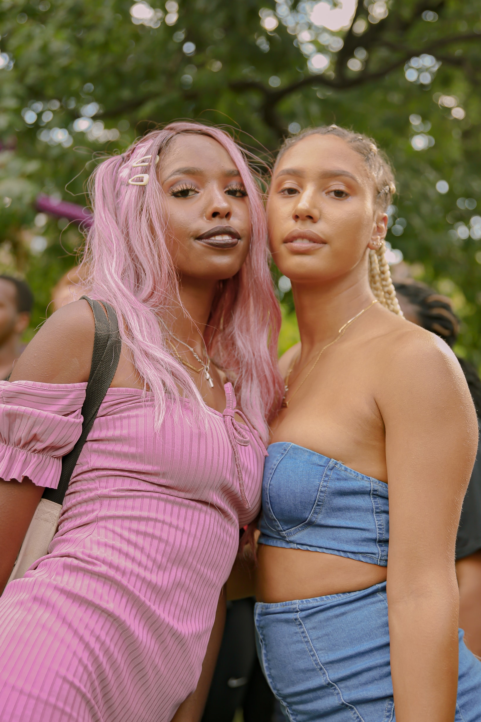 Afropunk 2019 Festival Street Style Dress Pink Top Skirt Blue