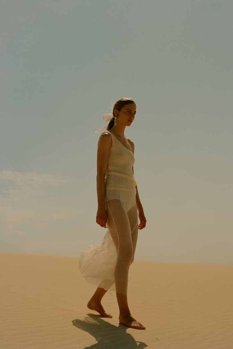 ALBUS LUMEN x Woolmark Fall Winter 2019 Collection Top Skirt Cream