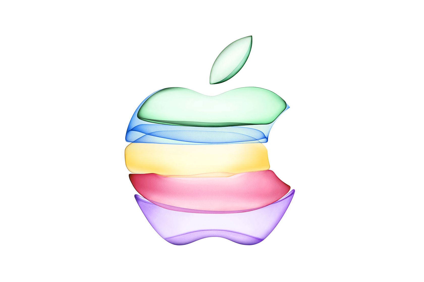 apple tech technology iphone rainbow logo green blue yellow red purple