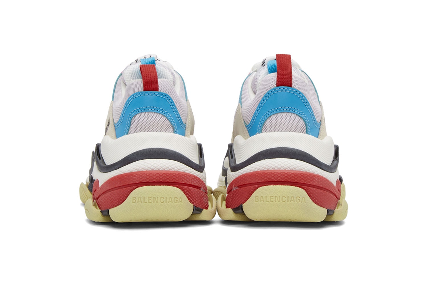 balenciaga triple-s pastel pink blue white chunky sneakers price trainers footwear shoes designer accessory bubble gum colorway where to buy