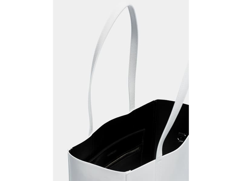 balenciaga white extra small everyday lipstick tote bag designer fashion leather