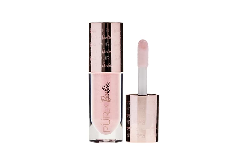 barbie pur cosmetics makeup beauty collection collaboration eyeshadow pallette lip gloss lip sticks makeup brush highlighter sparkle sparkly glitter matte hot pink face mask