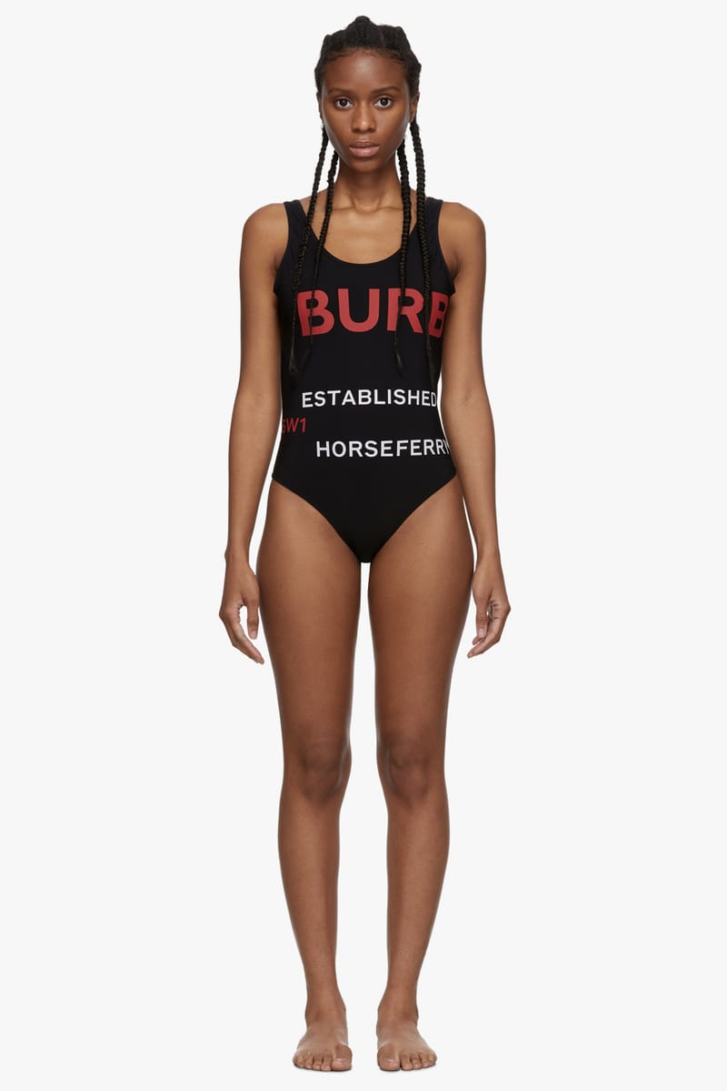 burberry swimsuit black