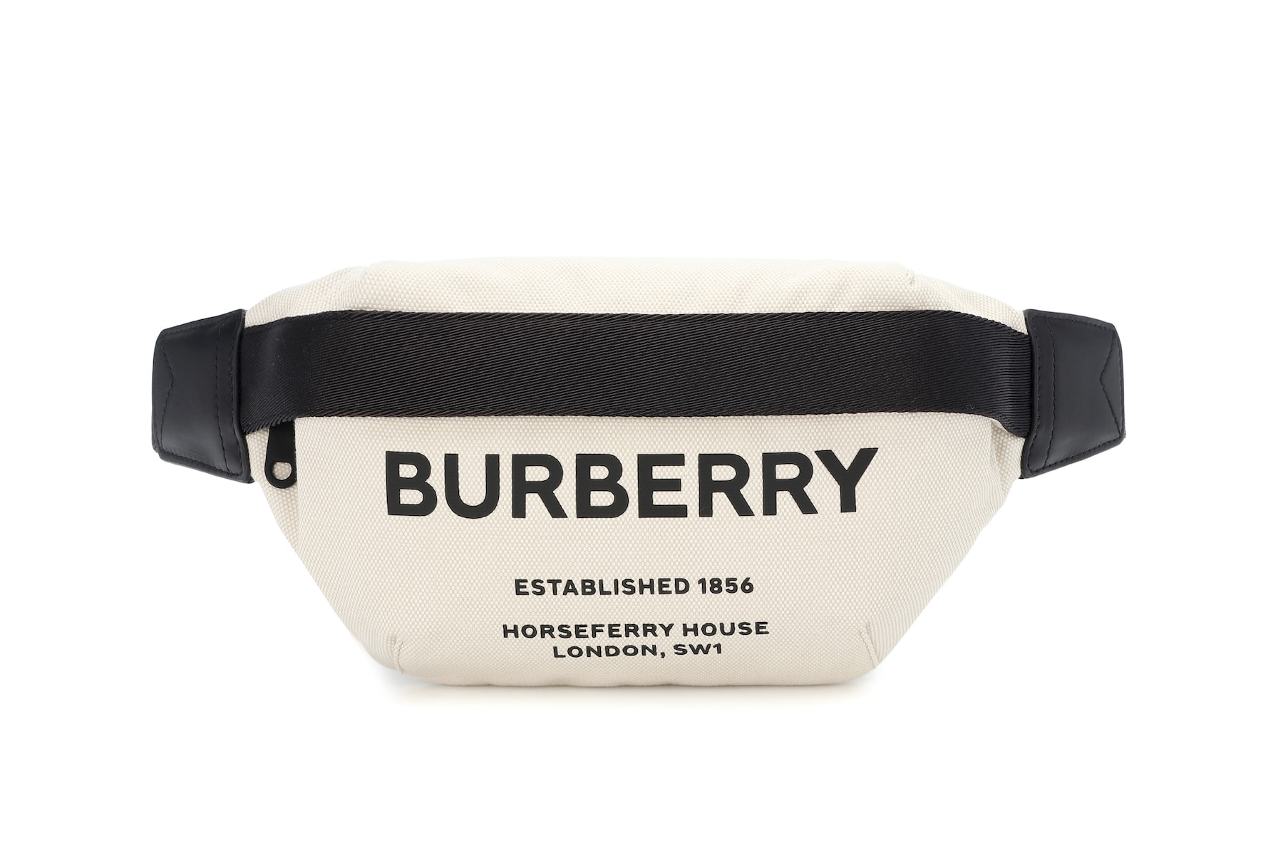 Burberry Logo Belt Bag New Logo Black and White Riccardo Tisci Fanny Pack Bum Bag Cross Body Logomania