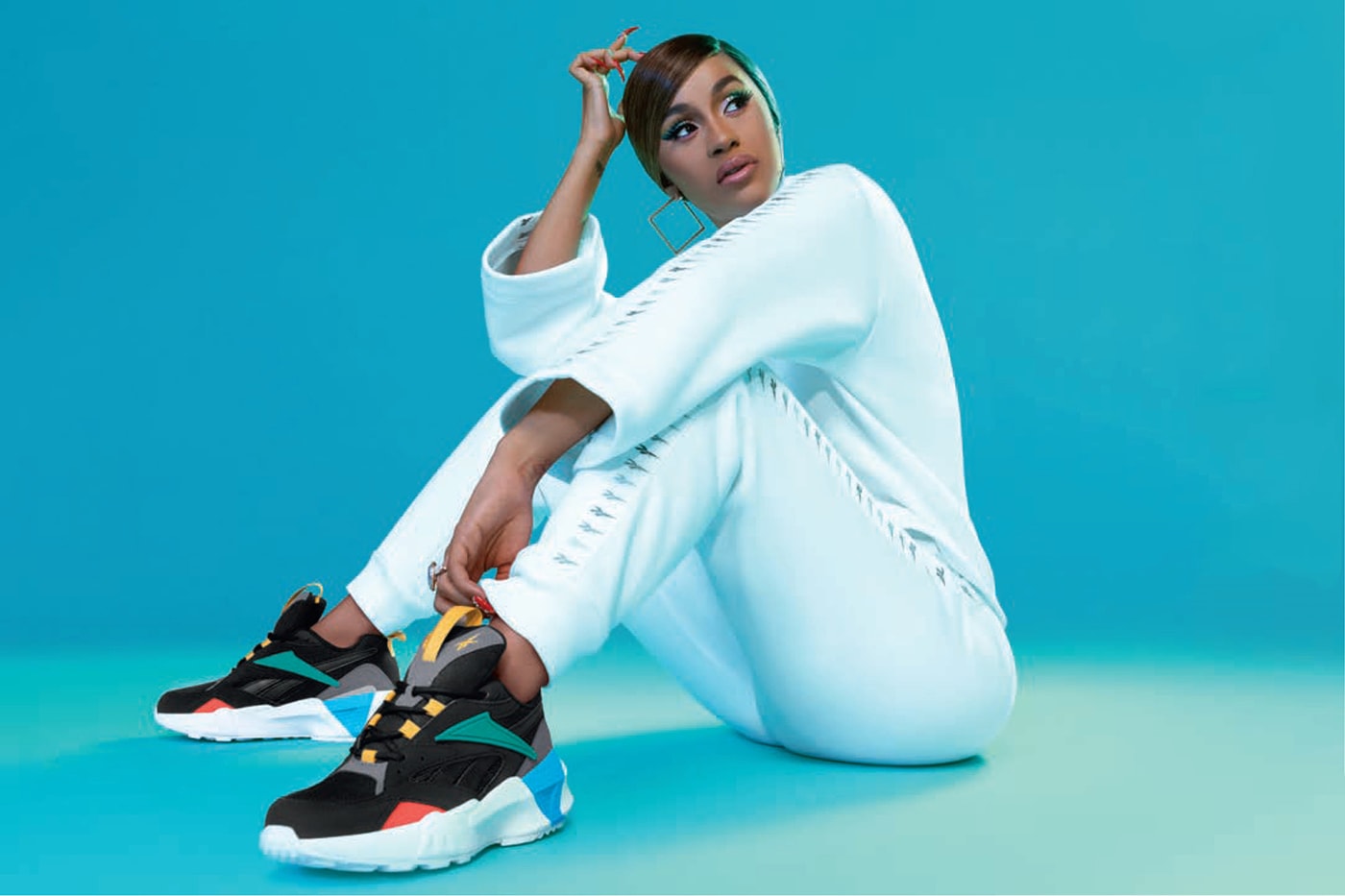 cardi b reebok aztrek double sneaker campaign
