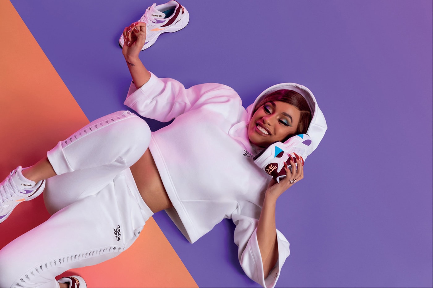 cardi b reebok aztrek double sneaker campaign