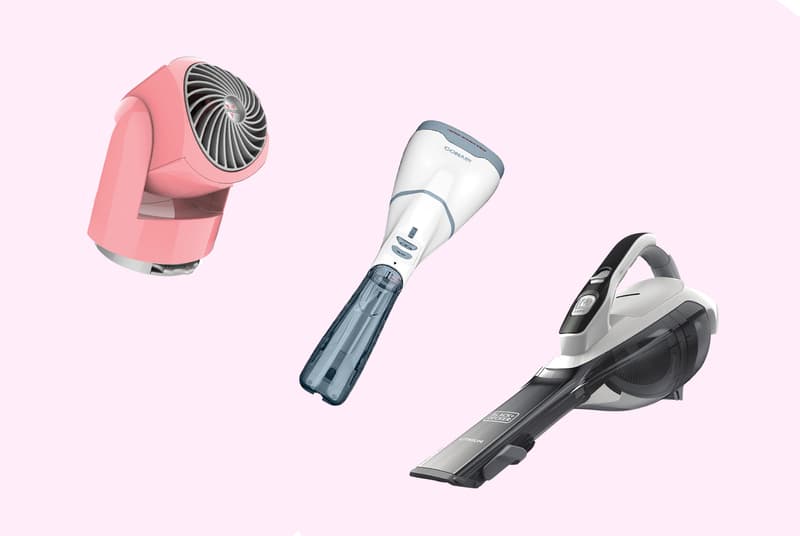 Black & Decker Cordless Vacuum Grey Black Conair Fabric Steamer Blue White Vornado Fan Pink