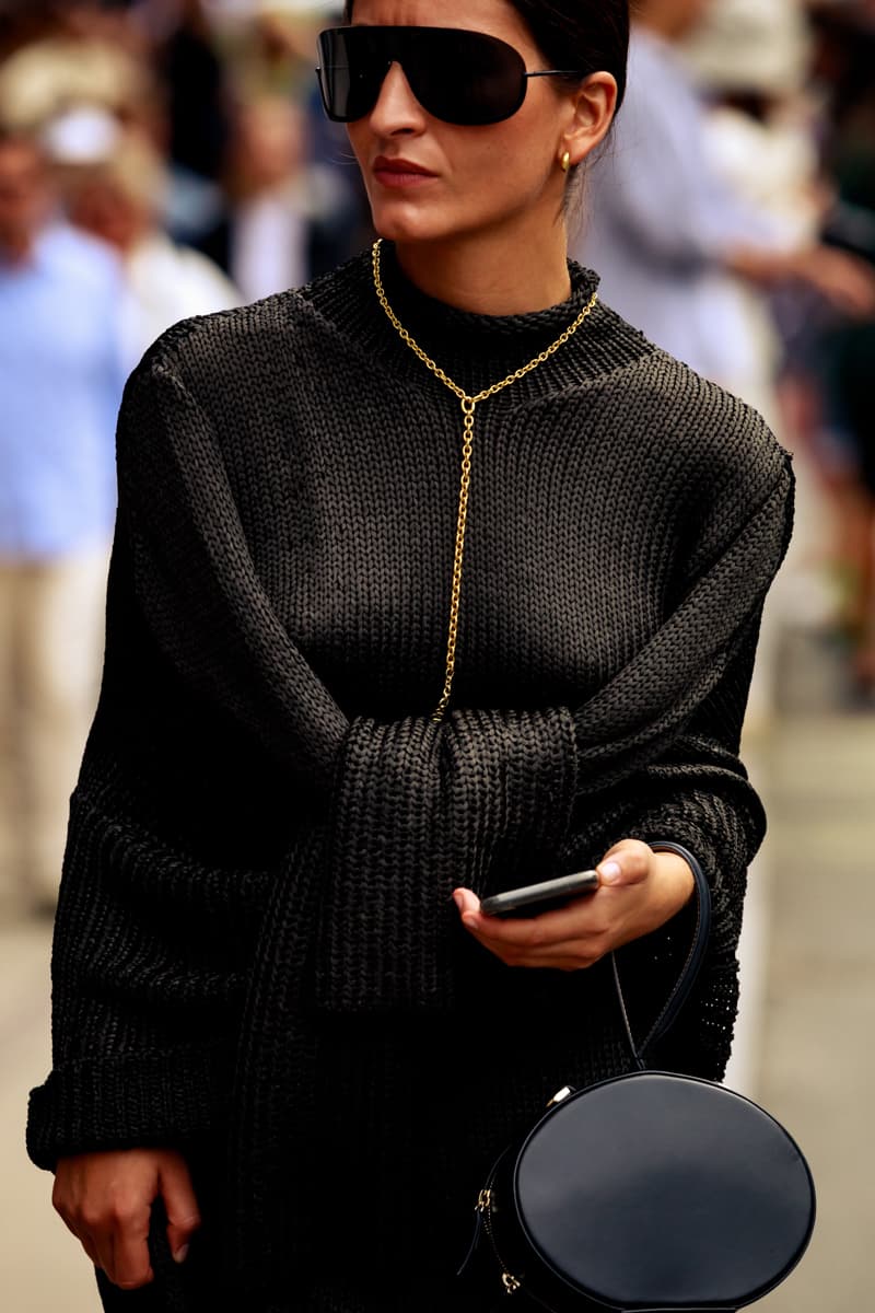 bottega veneta diagonal panelled belt item CPHFW Spring Summer 2020 Street Style SS20 Influencer