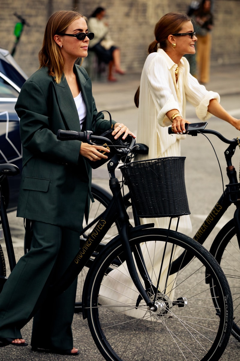 Copenhagen Fashion Week CPHFW Spring Summer 2020 Street Style SS20 Influencers Bike Suit
