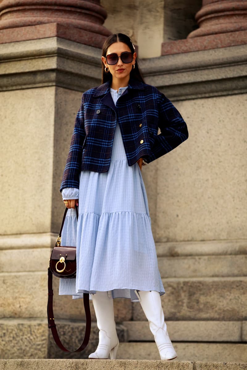 bottega veneta diagonal panelled belt item CPHFW Spring Summer 2020 Street Style SS20 Influencer