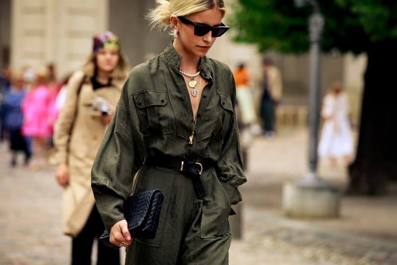 bottega veneta diagonal panelled belt item CPHFW Spring Summer 2020 Street Style SS20 Influencer