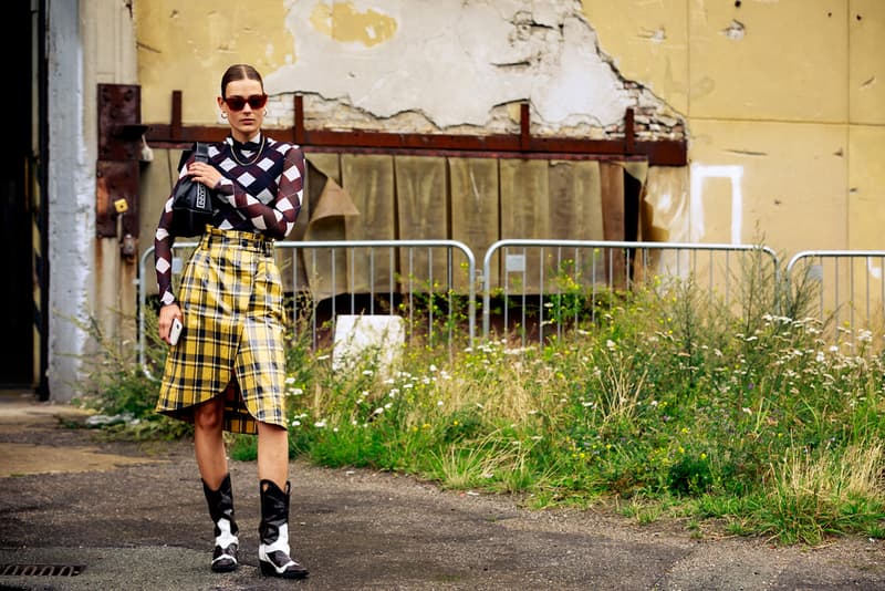 bottega veneta diagonal panelled belt item CPHFW Spring Summer 2020 Street Style SS20 Influencer Ganni Cowboy Boots