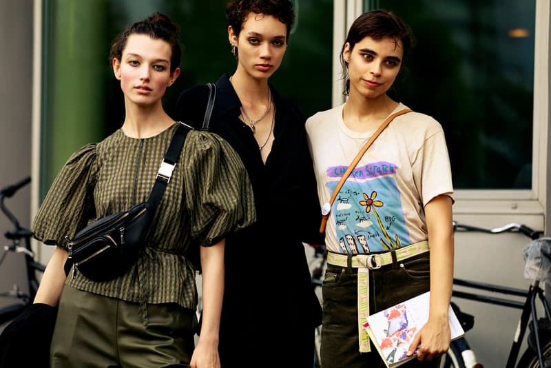 bottega veneta diagonal panelled belt item CPHFW Spring Summer 2020 Street Style SS20 Influencers Models Off Duty