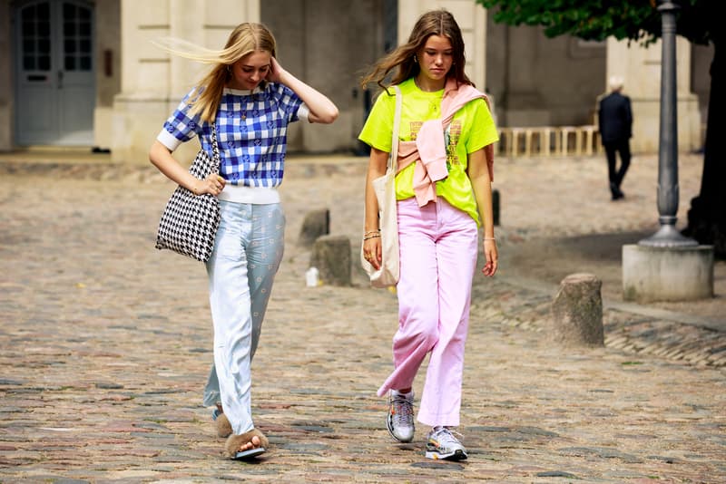 bottega veneta diagonal panelled belt item CPHFW Spring Summer 2020 Street Style SS20 Influencers Neon Colors Nike Sneakers