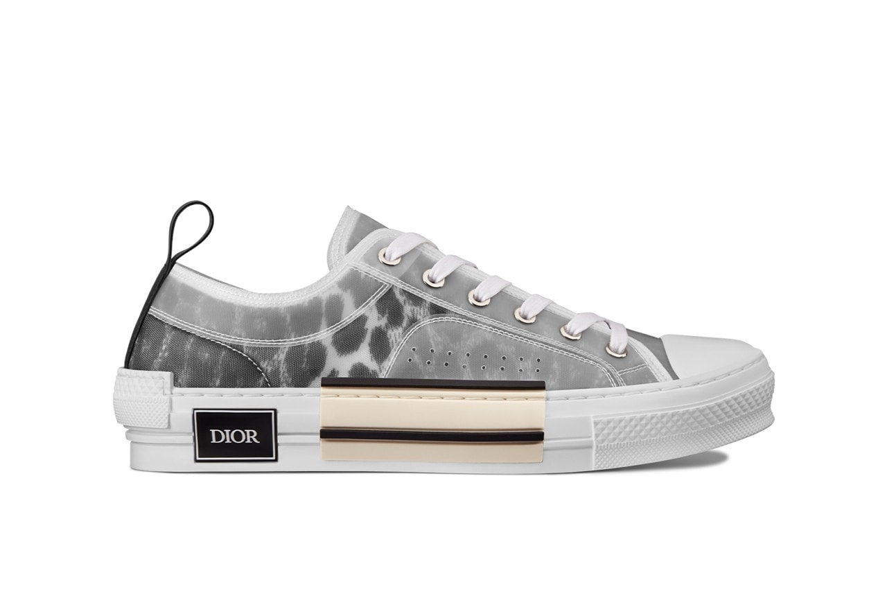 dior leopard print b23 sneaker grey gray low top