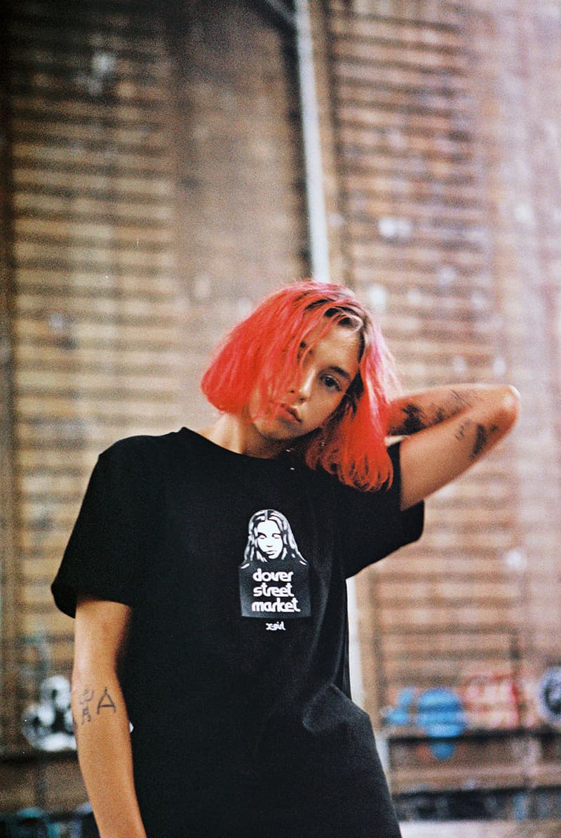 dover street market x-girl london dsml pop-up collaboration t-shirts dresses womens streetwear