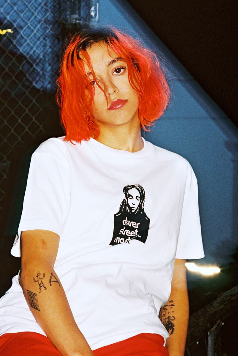 dover street market x-girl london dsml pop-up collaboration t-shirts dresses womens streetwear