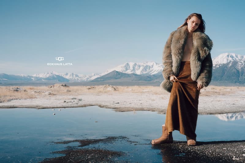 ugg eckhaus latta fall winter campaign collaboration boots fur coats shawls outerwear