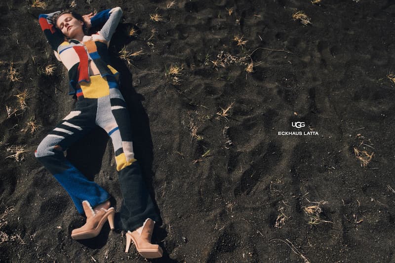 ugg eckhaus latta fall winter campaign collaboration boots fur coats shawls outerwear