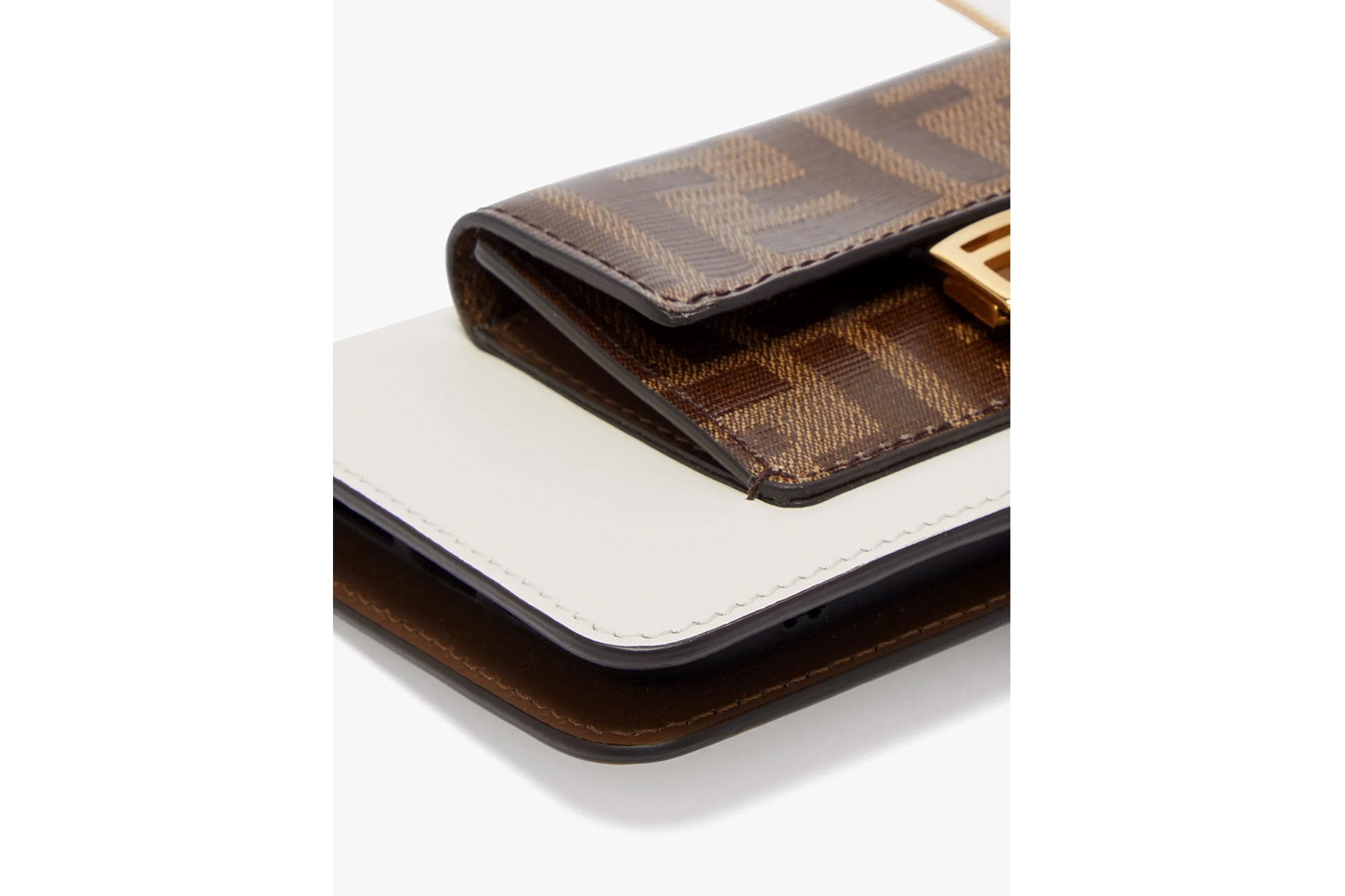 fendi iphone x phone case cross body bag wallet designer accessories leather white black