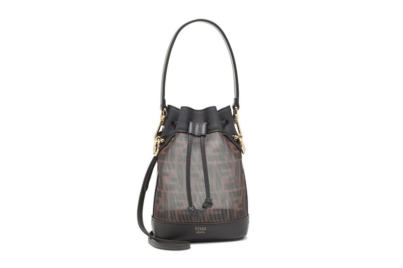 fendi mon tresor mesh bucket bag