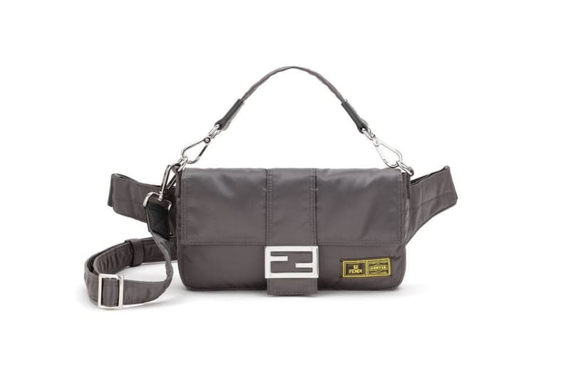 Fendi x PORTER Bag Collaboration Baguette Silver Gray