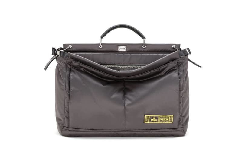 Fendi x PORTER Bag Collaboration Peekaboo Silver Gray