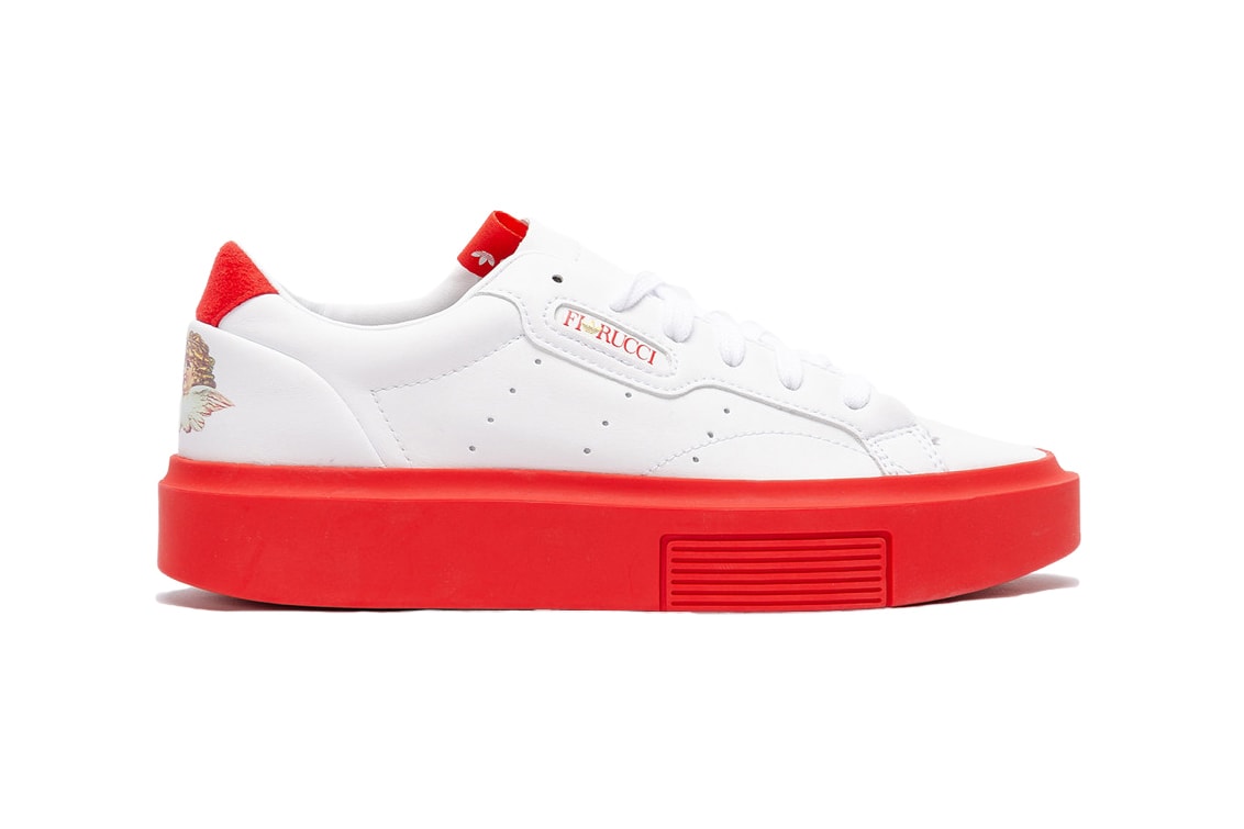 adidas originals fiorucci super sleek red white sneaker collaboration