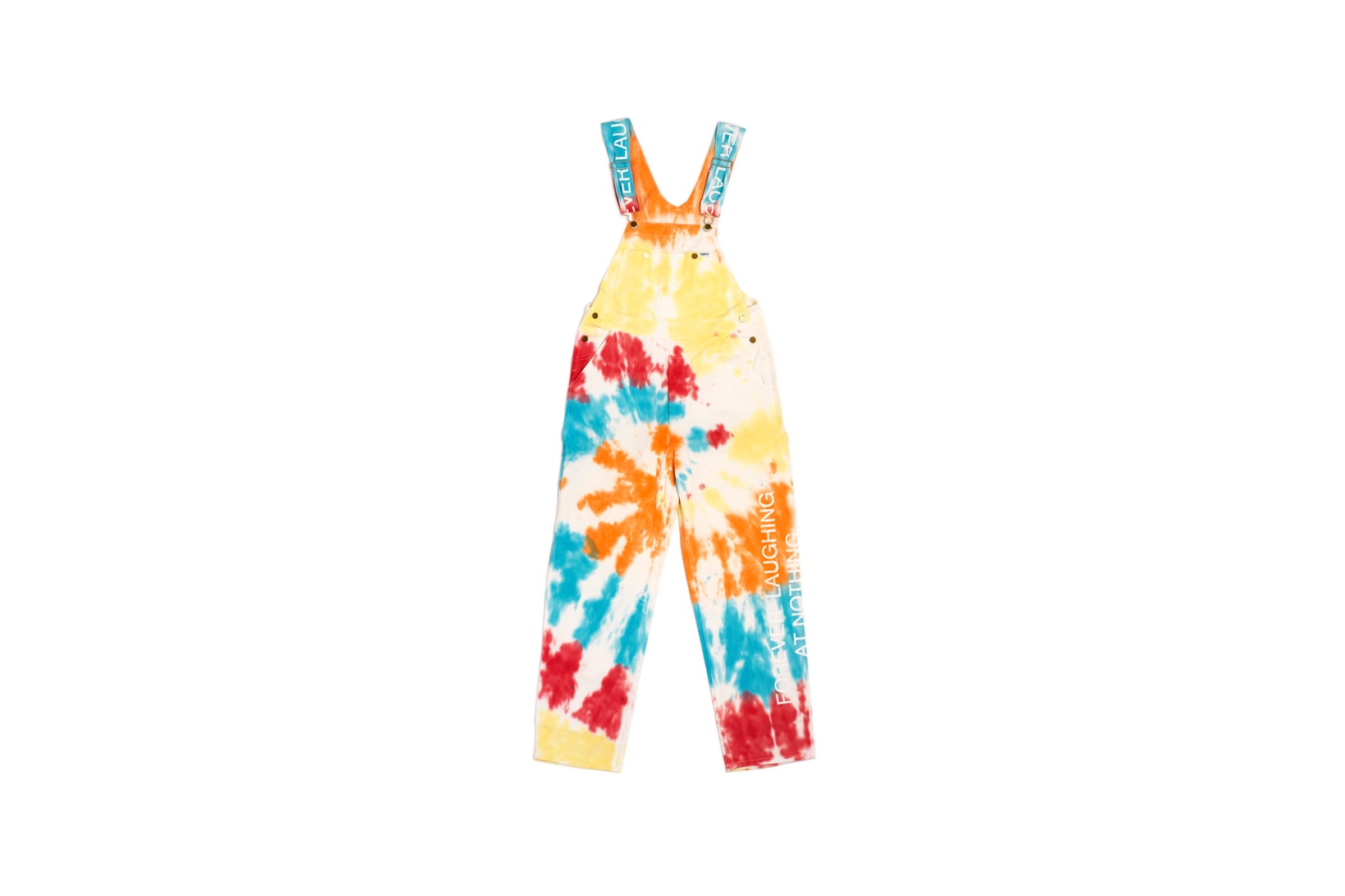 FLAN Tie Dye Collection Overall Yellow Red Orange