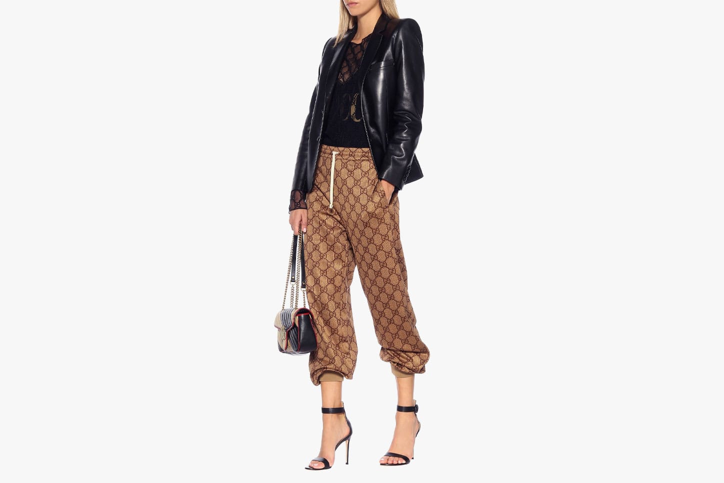 Gucci GG Lamé Wide Pants in Yellow  Lyst