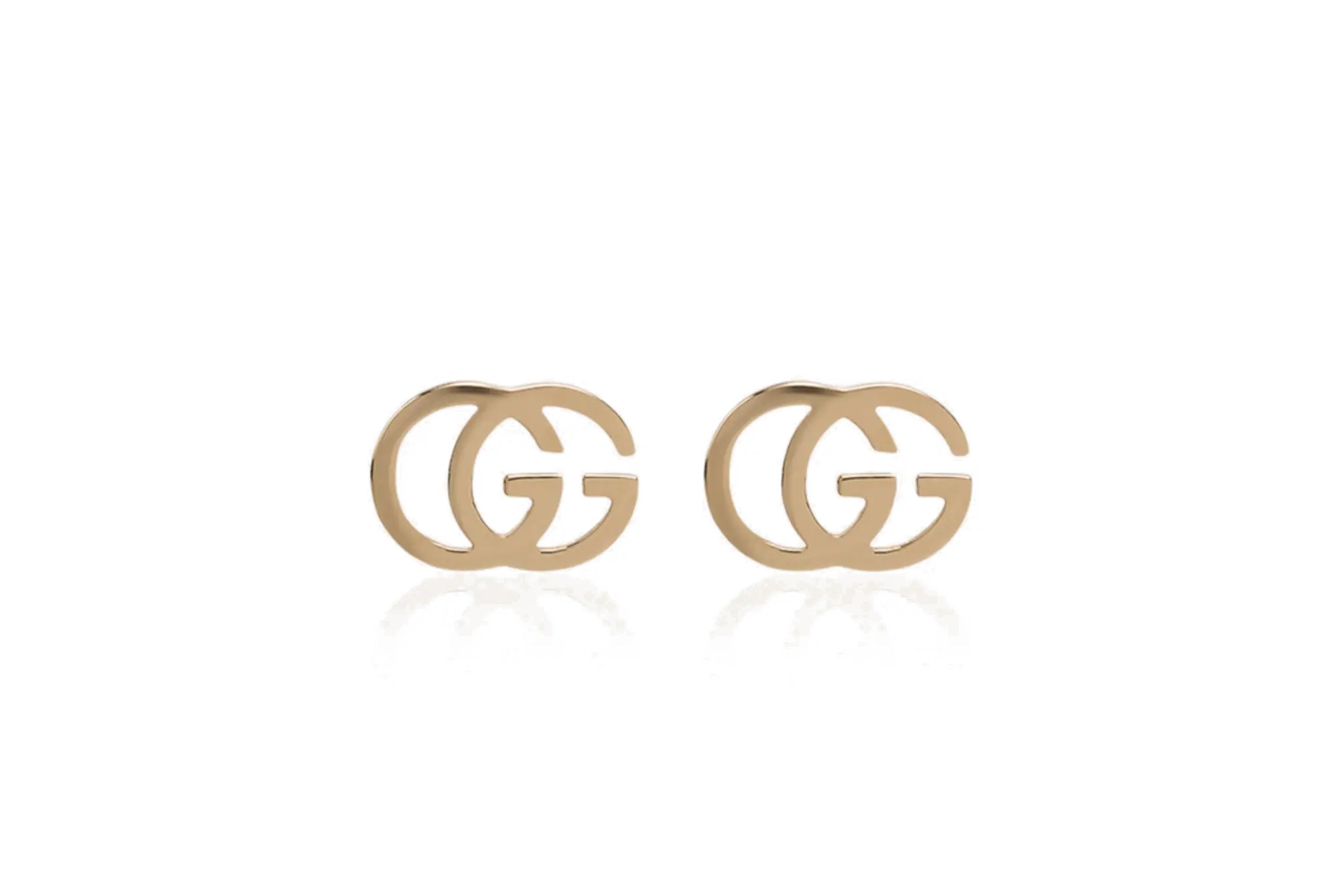Gucci Gold Logo Earrings 18K Jewelry Piece Luxury Accessories Statement Everyday Jewellery Studs 